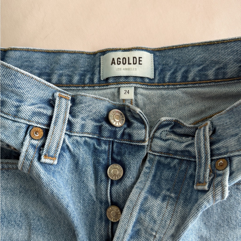 Agolde Riley High Rise Straight Crop Jeans - Picture 7 of 7